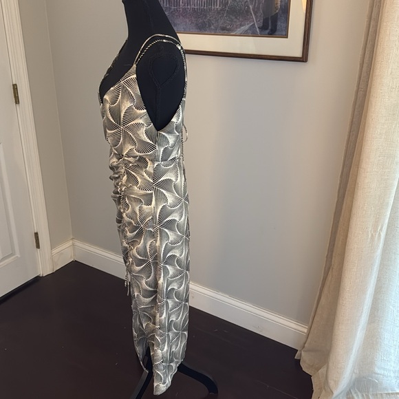 Urban Outfitters Ruched Satin Slip Midi Dress - Size Medium - Picture 5 of 10